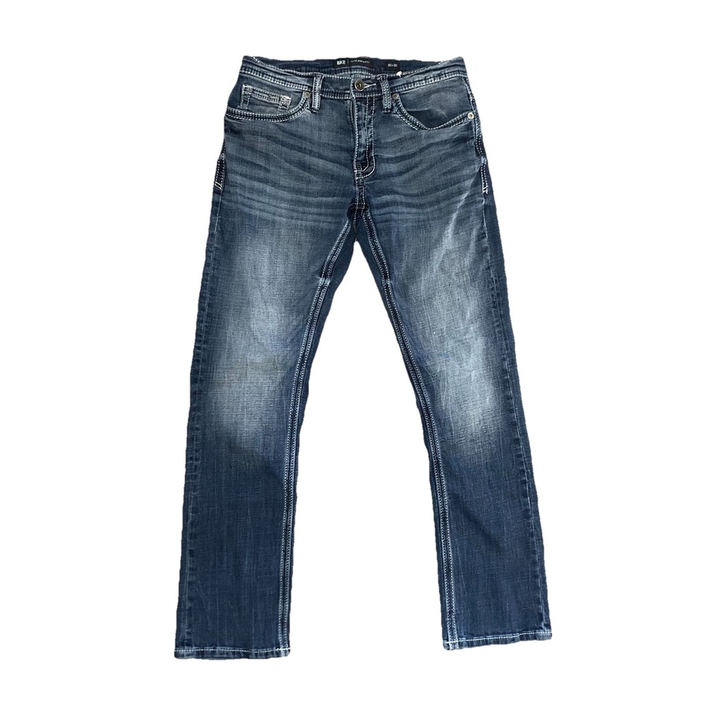 BKE Jake Jeans Men's 30X30 Blue Jake Straight Dark Wash Stretch Western Denim